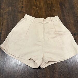 H&M High Waist Cream Shorts